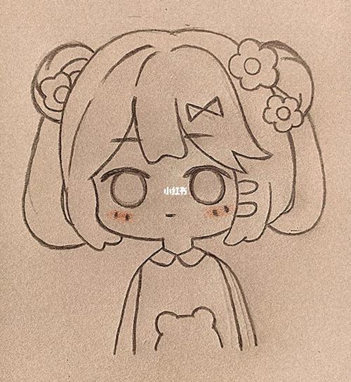 简笔绘画小女孩_绘画_临摹_人文_绘画