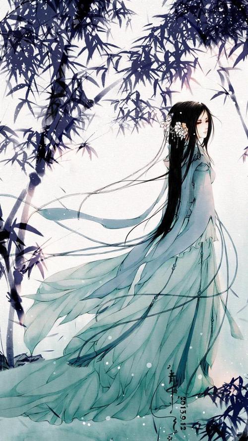 高清壁纸古风手绘美女
