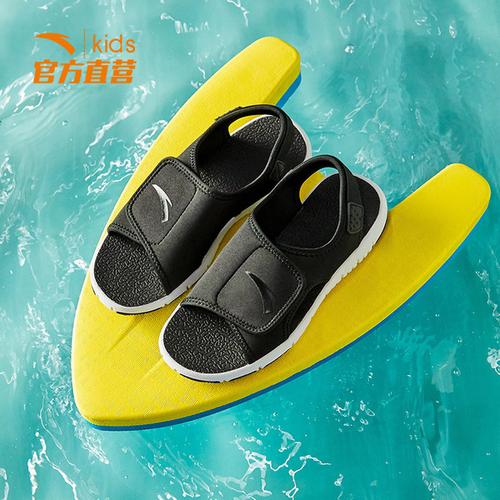中大童拖鞋女 春季新款舒适沙滩鞋运动鞋 2019 女童凉鞋 安踏童鞋