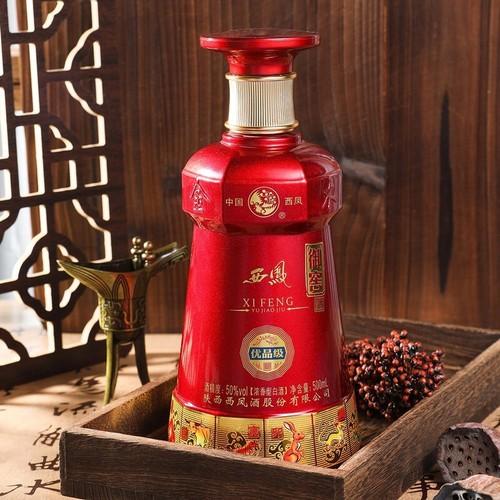 西凤酒50度浓香型白酒御窖优品粮食酒水整箱500ml6瓶送礼盒装