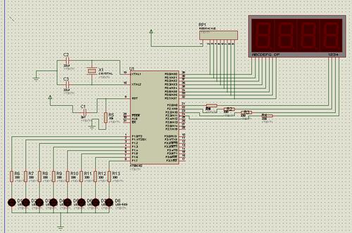 4位共阴数码管静态显示,4位显示一样的,从0到f的c程序