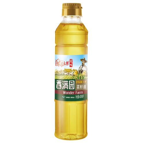 香满园农家土榨风味菜籽油400ml瓶装