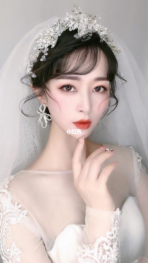 短发新娘造型_化妆_新娘造型_新娘_学化妆_短发_化妆师_美妆_配饰