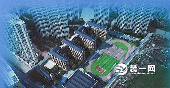 南昌华南城学校教学楼主题封顶 预计明年三月底建成