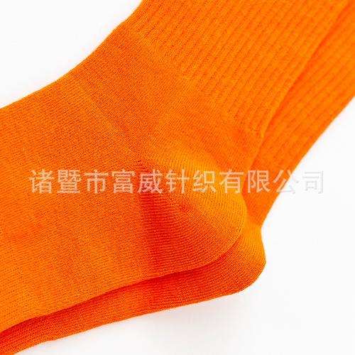 vlonepopup限定橙大袜子欧美潮牌棉袜情侣短袜