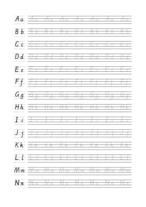 学生用英文字母手写体仿写字帖(多种款式供选择).doc