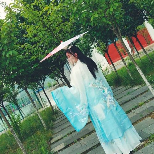 古风仙气唯美汉服布伞可遮小雨