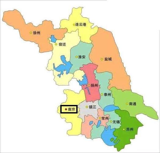 南京市在江苏省地图上面的位置