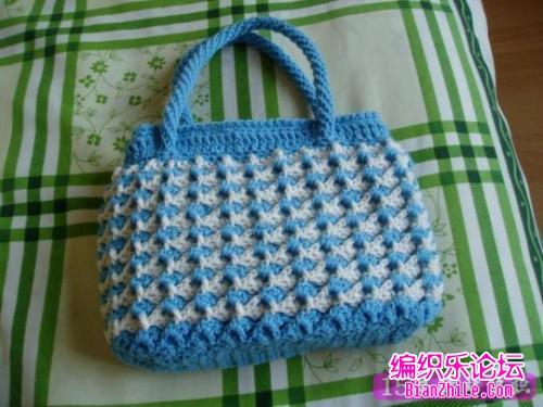 实用漂亮手提包包的钩法教程,有过程步骤图