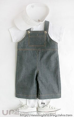 [转载]自己动手做---diy童装工装背带裤 裁剪图及制作