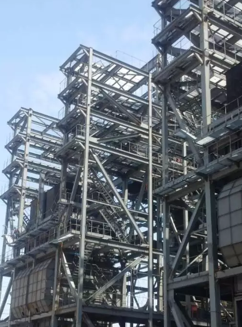 板材发电厂热电联产1锅炉水压试验圆满成功主体结构全面顺利封顶