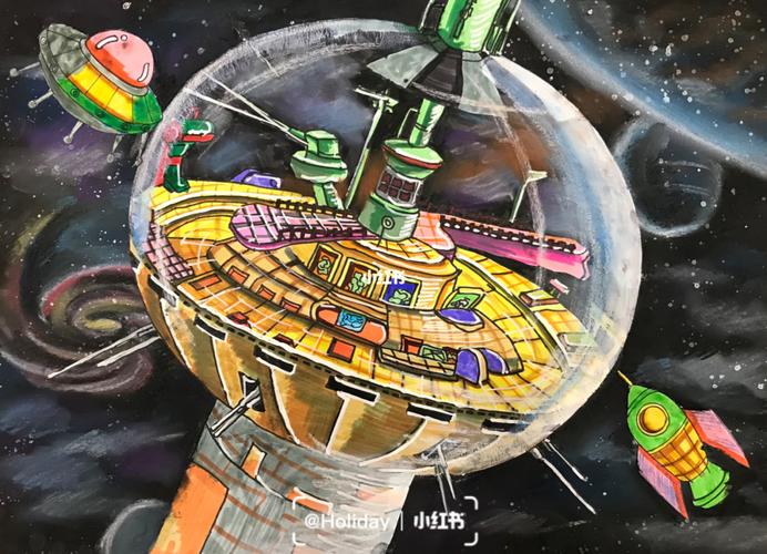 【科幻画】|学生作品分享_画作_美术_科幻画_文化_绘画