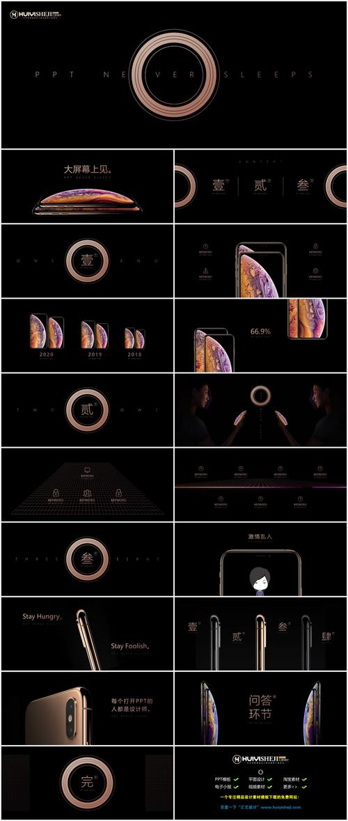 苹果手机发布会ppt模板免费下载iphonexr