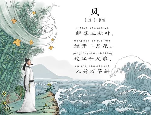 唐诗国画配图插画原创