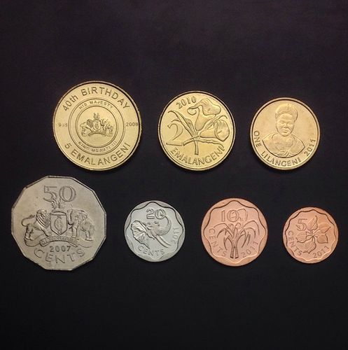 外国硬币 斯威士兰硬币7枚一套 头像版 全新 新版(大图展示)