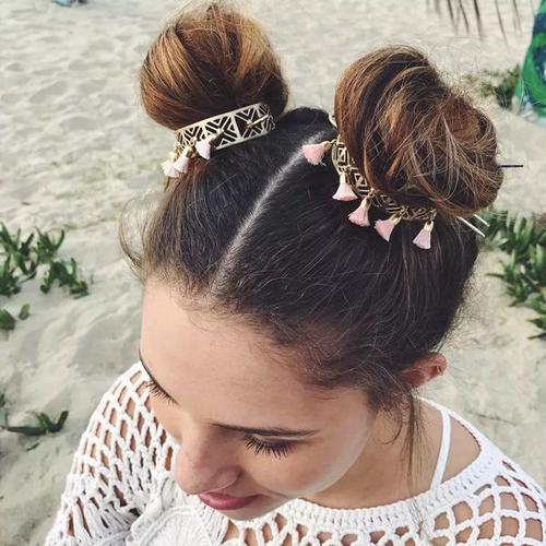 上游时尚可爱双丸子头,发型又玩出了新花样