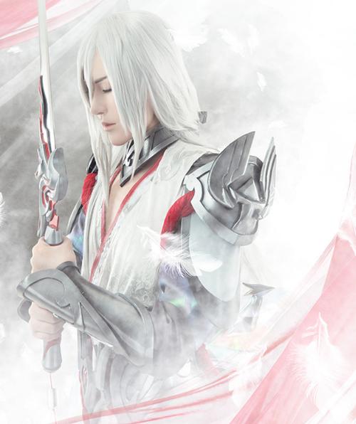 《王者荣耀》李白cos,凤求凰造型唯美浪漫