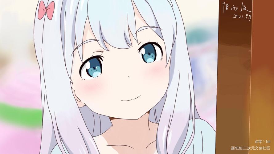 和泉纱雾_二次元和泉纱雾平涂日系绘画作品