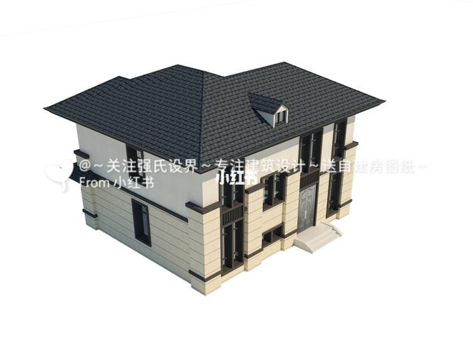 两层坡顶中式农村自建房别墅_建筑_别墅_中式风格_农村自建房_家居