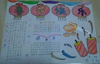 二年级春节小报图片