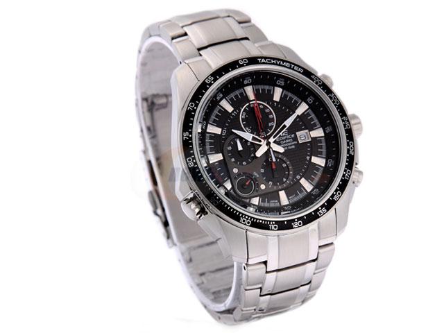 casio 卡西欧 edifice系列 chronograph秒表 三眼计时不锈钢石英男表