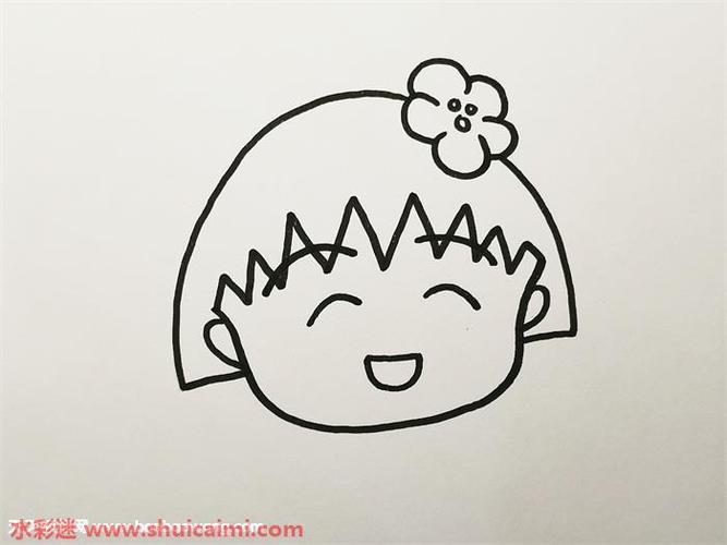 樱桃小丸子怎么画樱桃小丸子简笔画步骤图