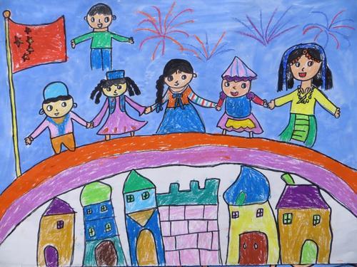 快乐一家亲人物主题简笔画