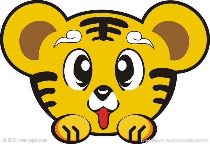 老虎矢量图__卡通设计_广告设计_矢量图库_昵图网.