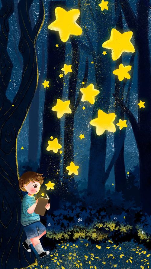 猫咪 插画 可爱 飞天 星星 宇宙 苹果手机高清壁纸 x