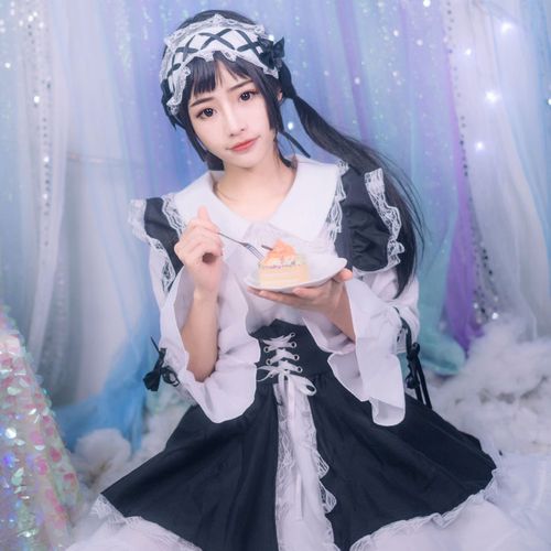 cosplay可爱女装图片,cosplay可爱小姐姐 s-3xl洛丽塔女仆装cos 可爱日系lolita裙 女装大佬连衣裙大码萝莉