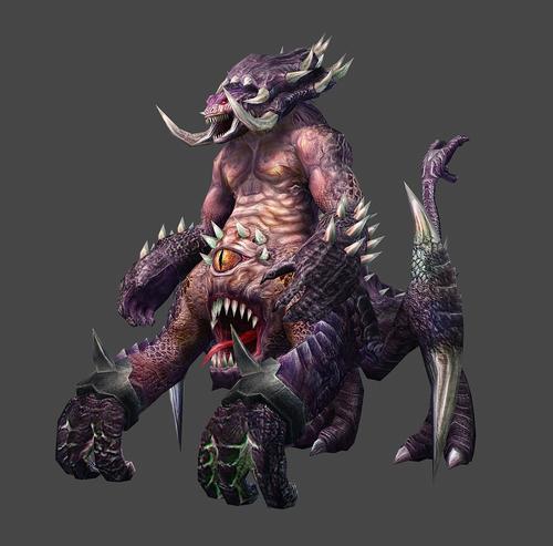 整理电脑找到了6年前做的游戏项目时做的一个怪物,应该属于boss