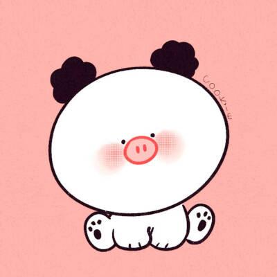 傻猪猪情侣头像