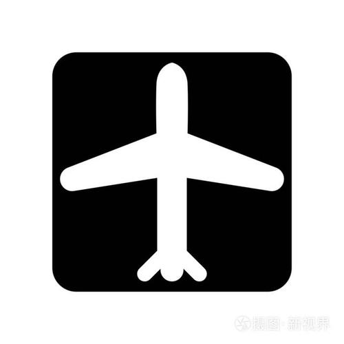 机场图标矢量隔离在白色背景, 机场透明标志