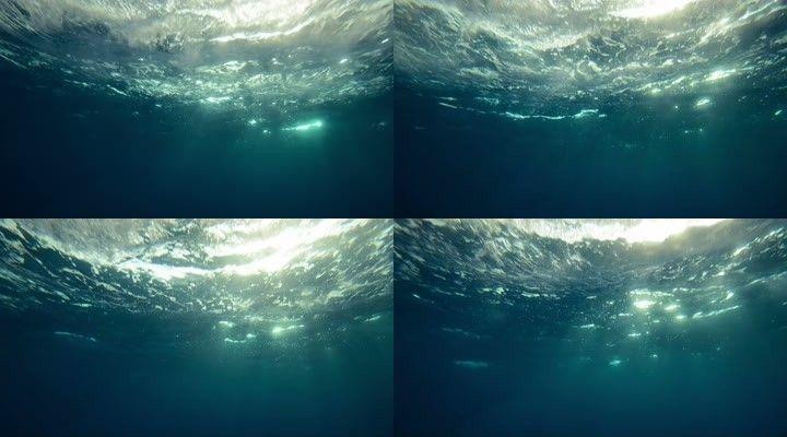 海洋阳光照射深海海底