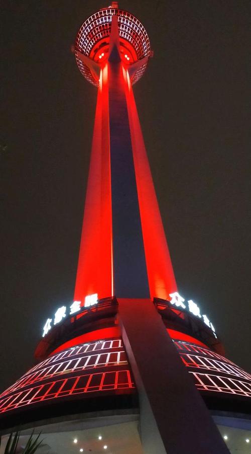 天府熊猫塔夜景