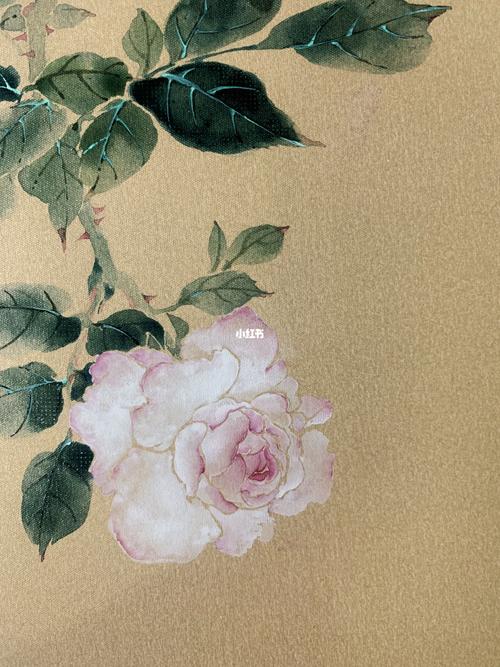 国画没骨画——月季_国画_月季_文化_绘画