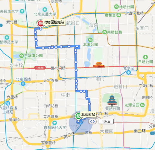 北京102公交车到北京南站路线