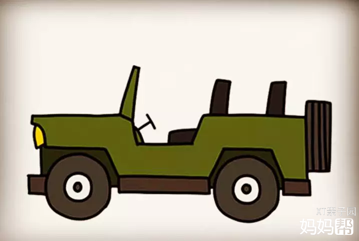 xt亲子园简笔画教学006期之吉普车
