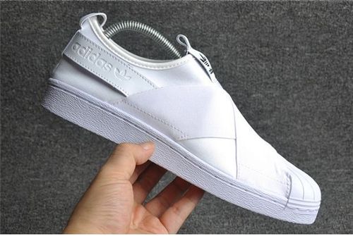 adidas superstar slip 三叶草 交叉绑带潮流情侣鞋 贝壳头系列 白色