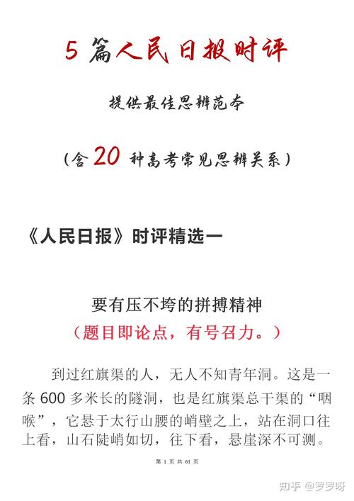 跟着人民日报时评学写作61页