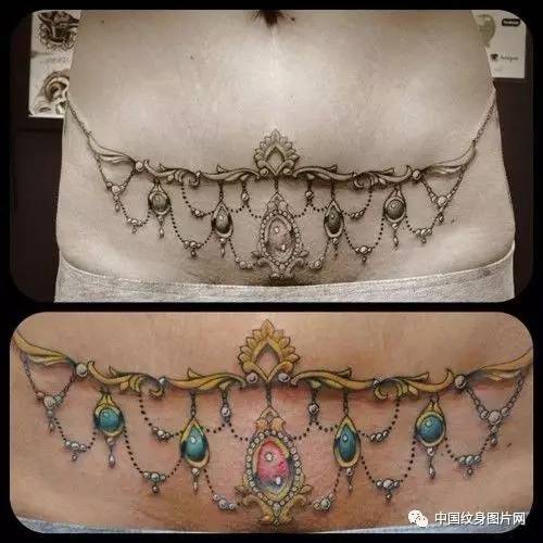 纹身素材:性感小腹纹身