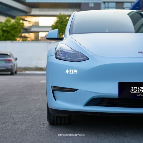 又又又一辆蓝色的特斯拉model y_特斯拉怎么样_超级车间gigaworkshop