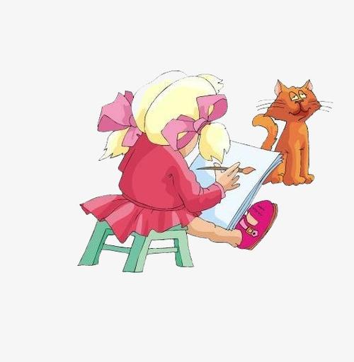 关键词 : 小女孩,动漫动画,猫咪,卡通手绘,动物,装饰图