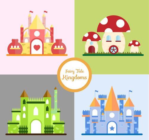 蘑菇王国城堡简笔画