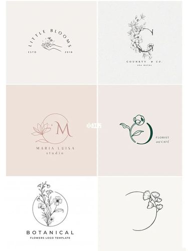 logo设计|文艺ins线条风花店花元素logo设计_logo_设计_花店