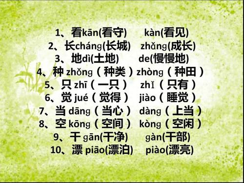 小学多音字总汇ppt