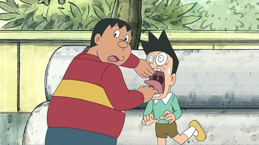 哆啦a梦:小夫做噩梦,梦见了胖虎,醒来之后吓得躲到静香身后