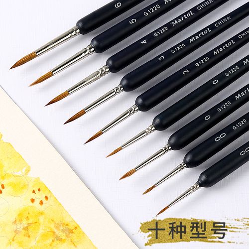 画笔马利毛笔笔勾勾线丙烯颜料色彩特细油画勾线笔