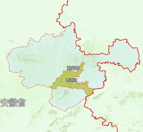 9张地形图,快速了解安徽省滁州各市辖区县市