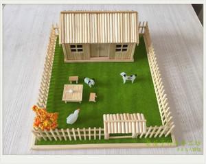 diy手工小屋 小房子 小木屋 传统庭院模型之"归园田居